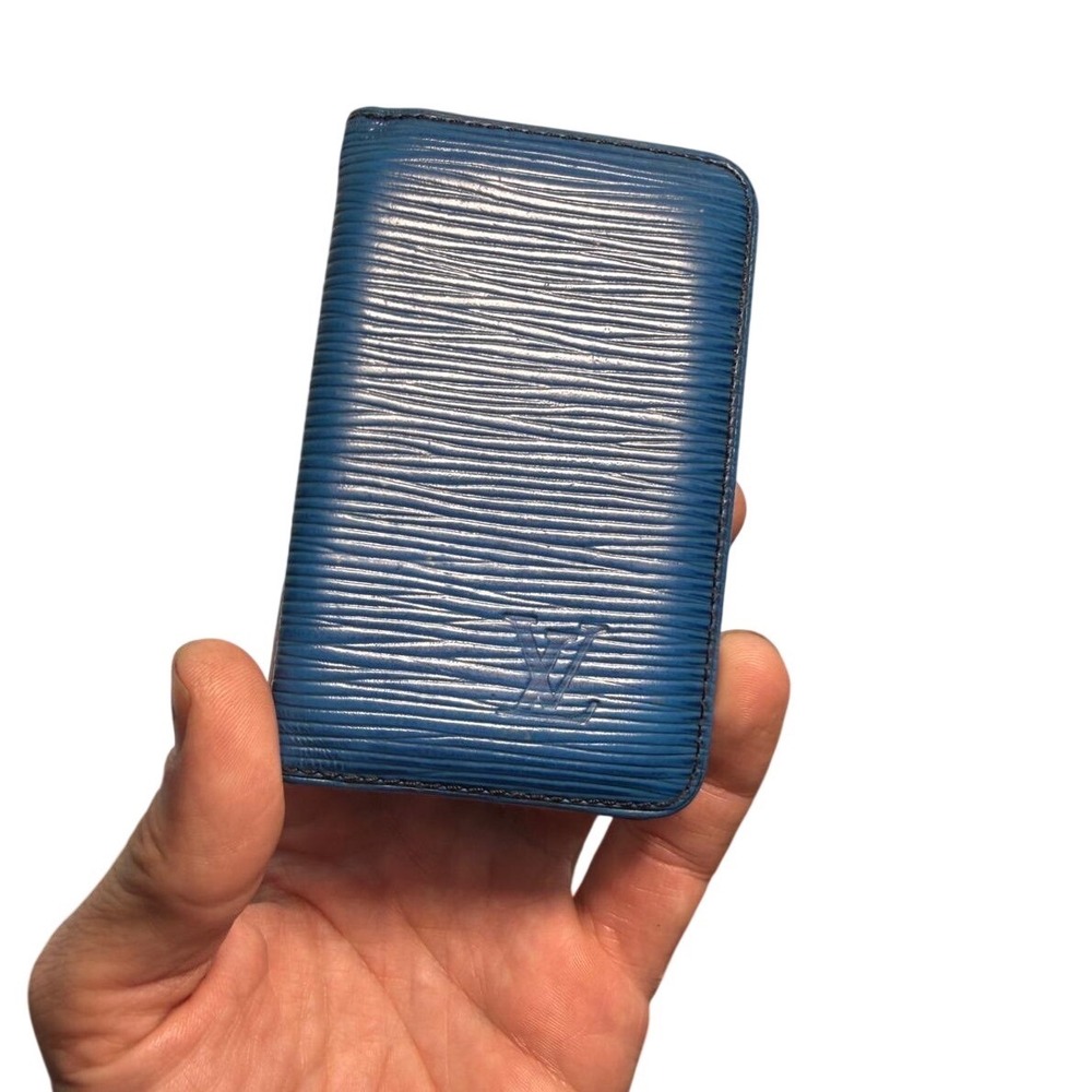 RARE Vintage Louis Vuitton "Malletier" Card Holder - Toledo Blue‎ Epi Leather
